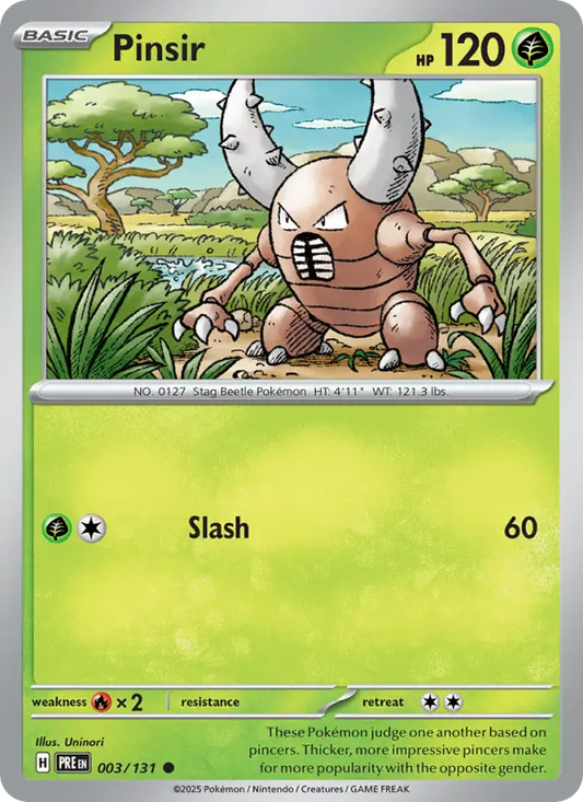 Pinsir  — Prismatic Evolutions (003/131) - Reverse Holofoil