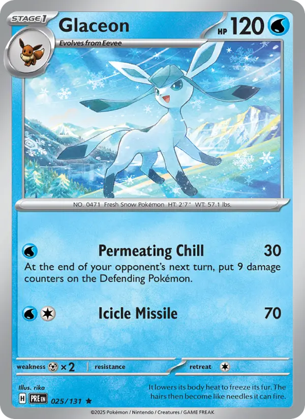 Glaceon  — Prismatic Evolutions (025/131) - Holofoil
