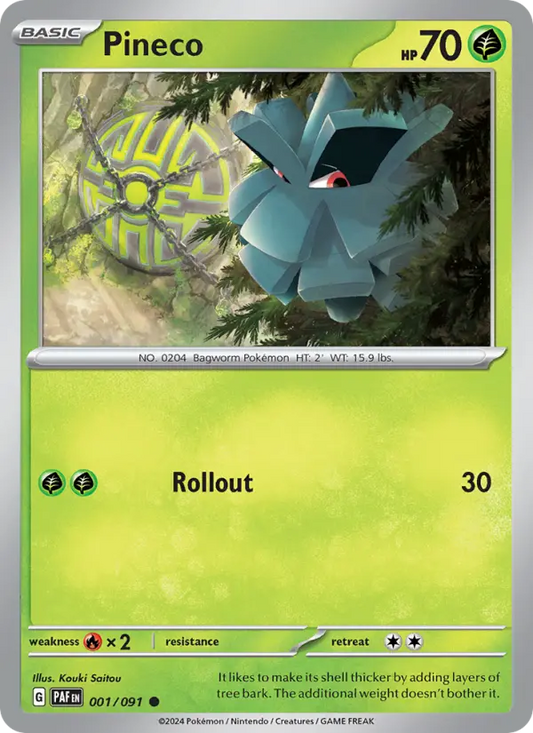 Pineco   — Paldean Fates (001/091) - Normal