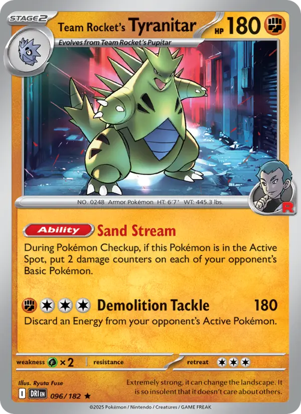 Team Rocket's Tyranitar  — Destined Rivals (096/182) - Holofoil