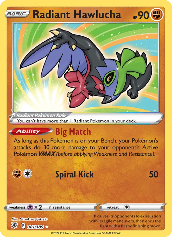 Radiant Hawlucha  — Astral Radiance (081/189) - Holofoil