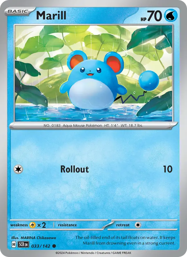 Marill  — Stellar Crown (033/142) - Reverse Holofoil