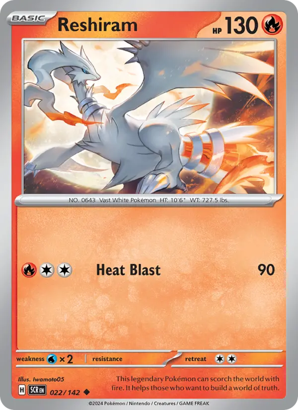 Reshiram  — Stellar Crown (022/142) - Normal