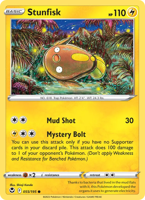 Stunfisk  — Silver Tempest (055/195) - Normal