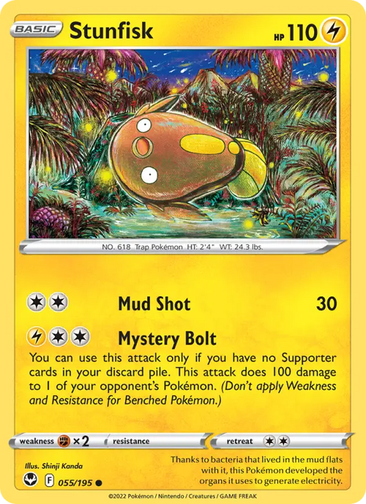 Stunfisk  — Silver Tempest (055/195) - Normal