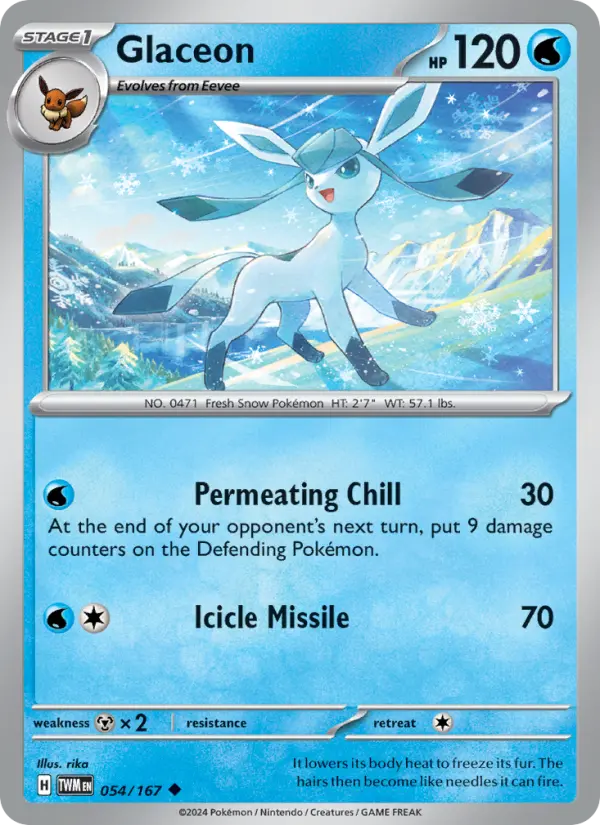 Glaceon  — Twilight Masquerade (054/167) - Normal