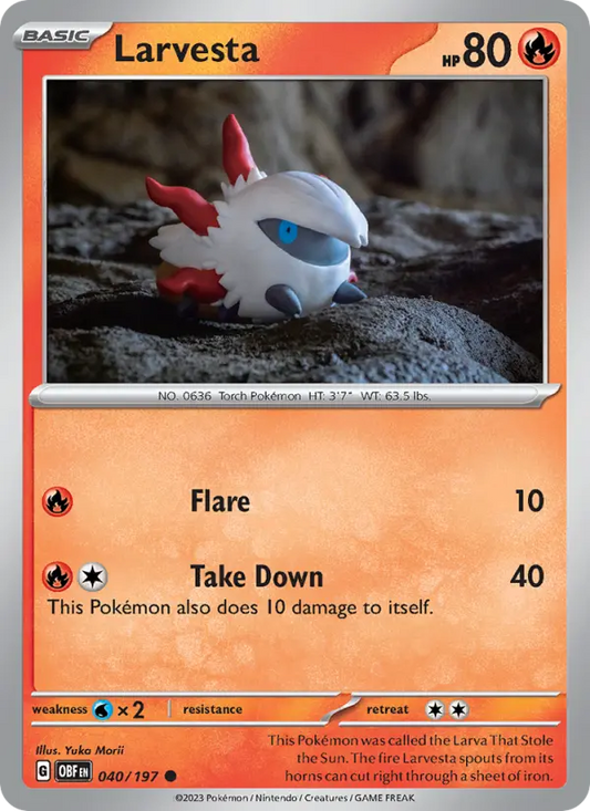 Larvesta  — Obsidian Flames (040/197) - Normal