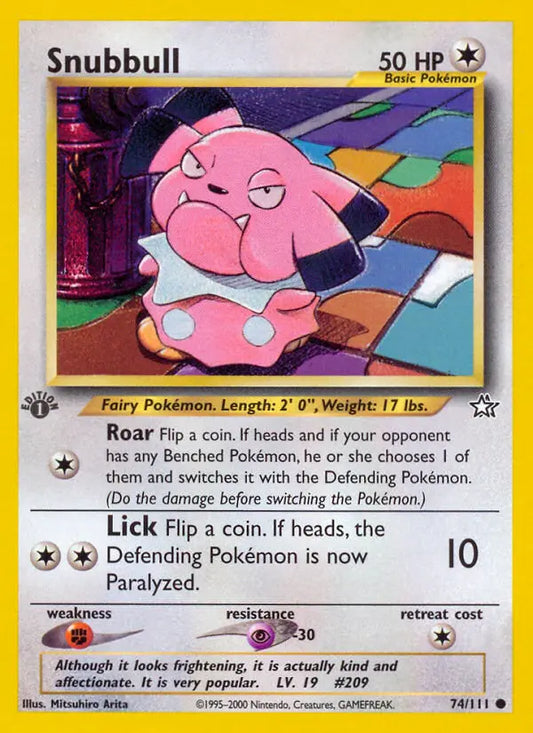 Snubbull  — Neo Genesis (74) - 1st Edition