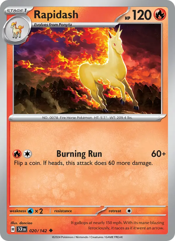 Rapidash  — Stellar Crown (020/142) - Normal