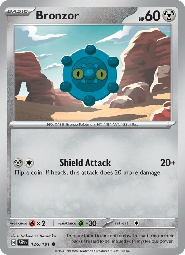 Bronzor  — Surging Sparks (126/191) - Reverse Holofoil