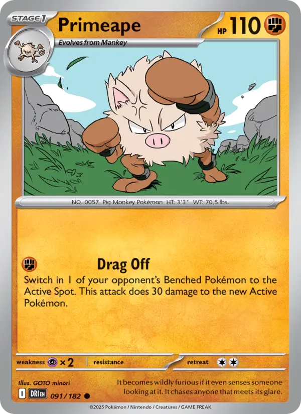 Primeape  — Destined Rivals (091/182) - Normal